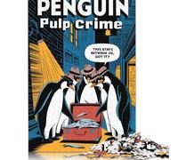 Puzzle 1000 pièces Penguin Pulp Crime Comic pour Adultes, Cadeau d'halloween, Puzzle pour Adultes et Adolescents à partir de 12 Ans, 1000 pièces (75 x 50 cm)
