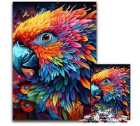 Puzzle 1000 pièces Perroquet coloré, Casse-tête Stimulant pour Adolescents, Jeu interactif et Amusant en Famille, 50x75cm / 19,68x29,52 Pouces
