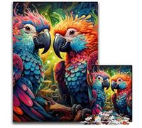 Puzzle 1000 pièces Perroquet coloré en Carton pour Adultes. Un Casse-tête Stimulant à Faire soi-même, Un Jeu Familial idéal ou Un Cadeau décoratif. 26x38cm / 10,23x14,96 Pouces.