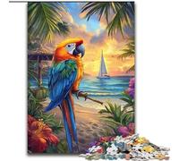 Puzzle 1000 pièces Perroquet de Bord de mer pour Adolescents, Jeu Stimulant, idéal comme Cadeau pour Toute la Famille (50x75cm)