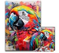 Puzzle 1000 pièces Perroquet Graffiti, Puzzle Difficile pour Adultes et Adolescents, soirée de Jeux en Famille, idée Cadeau stimulante pour Le Cerveau 50x75cm / 19,68x29,52 Pouces