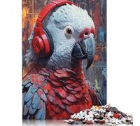 Puzzle 1000 pièces Perroquet Gris d'Afrique pour Adultes, Puzzle en Papier Difficile pour Adultes, Cadeaux de Noël, 1000 pièces (38 x 26 cm)