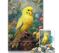 Puzzle 1000 pièces Perroquet Jaune pour Adolescent, Jeu d'intelligence cérébrale addictif pour la décoration de la Maison (Taille 38x26cm)