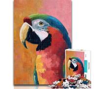 Puzzle 1000 pièces Perroquet Peinture à l'huile Puzzles pour Adultes 1000 pièces, Jeu Familial Anti-Stress Défi Difficile Superbes Cadeaux et Jouets 50x75cm