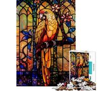 Puzzle 1000 pièces Perroquet teinté Jeu Familial pour Les 14 Ans et Plus Stimulation cérébrale Décoration intérieure Jeu de Puzzle (50x75cm)