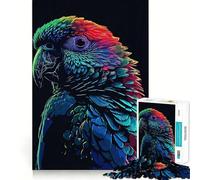 Puzzle 1000 pièces Perroquet Vintage Portrait pour Adultes et Adolescents Jeu de réflexion Intelligent, Anti-Stress, Cadeau de Noël (38x26cm)