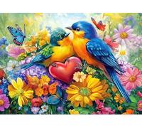 Puzzle 1000 pièces perroquets adultes dans le jardin 1000 puzzle pour adultes oiseau puzzles jeu d'adresse décoration murale et cadeau jeu de défi, 50 x 70 cm