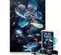 Puzzle 1000 pièces pétales de Prunier translucides, découpe Nette, décoration, Jeu de logique et de Calme, Cadeau de Noël (50x75cm)