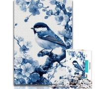 Puzzle 1000 pièces Petit Oiseau Bleu pour Adolescents décoration Murale Cadeaux Uniques pour Anniversaire et Noël Convient aux Enfants de 14 Ans et Plus (26x38cm)
