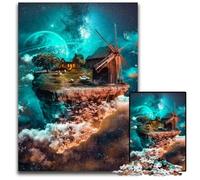 Puzzle 1000 pièces Petite île Flottante pour Adultes, pour la fête des mères, Les Anniversaires et Noël 50x75cm/19,68x29,52 Pouces