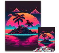 Puzzle 1000 pièces « Petite île Tropicale » pour Adultes, Casse-tête Stimulant - Jouet Relaxant pour Adolescents 26 x 38 cm