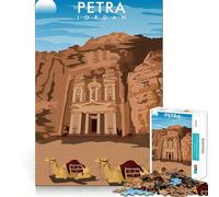 Puzzle 1000 pièces Petra Jordan Design Poster pour Adolescents, Jeu de logique et de Train, décoration Murale légère et relaxante aux découpes Lisses (38x26cm)