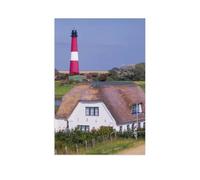 Puzzle 1000 Pieces，Phare de l’île de Pellworm，Adultes Enfants en Papier Puzzle Classique Jeu Jouet Puzzles（38x26cm）-AL85