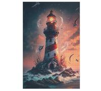 Puzzle 1000 Pièces - Phare - Puzzles en Bois pour Adultes Et Enfants - Décoration D'Intérieur