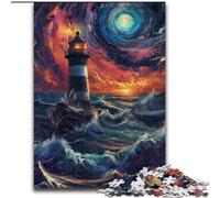 Puzzle 1000 pièces Phares colorés Puzzles stimulants pour Les Adolescents, Les Couples et Les Amis pour Les Anniversaires, Noël Taille 26x38cm