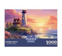 Puzzle 1000 Pièces Phares côtiersJeux Éducatif Défi Jouets Cadeaux Puzzles Classiques pour Adultes Et Enfants À Partir De 14 Ans,Flowers Along The Coast 38x26cm/1000pcs