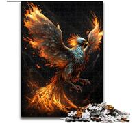 Puzzle 1000 pièces Phénix des Cendres en Bois, idée Cadeau déco Maison Unique 50x75cm pour Adolescents et familles, décoration DIY Parfaite et défi cérébral