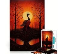 Puzzle 1000 pièces Phénix paisible pour Adultes, Jeu cérébral Relaxant, Bords tranchants, Cadeau de qualité supérieure (50x75cm)