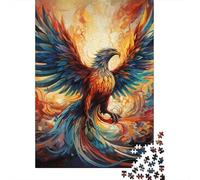 Puzzle 1000 pièces Phénix psychédélique pour Adultes, Jeu Stimulant en Bois, 1000 pièces (75 x 50 cm)