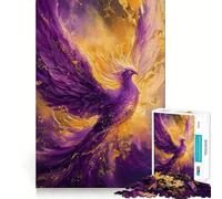 Puzzle 1000 pièces Phénix Violet renaît pour Adultes améliorez Votre mémoire, jouez Ensemble et amusez-Vous ! Bords précis, Cadeau de Saison (38x52cm)