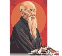 Puzzle 1000 pièces Philosophe Lao Tseu, Jeu Familial Amusant pour Adultes, Stimulant, Anti-Stress et Cadeaux Uniques (75 x 50 cm)