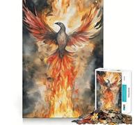 Puzzle 1000 pièces Phoenix Rising à l'aquarelle, idéal pour Les Adolescents, Un Jeu intellectuel, Un Moment de Partage en Famille, Une découpe de qualité et Un Cadeau Unique (38x26cm)