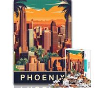 Puzzle 1000 pièces Phoenix Skyline pour Adolescents, 1000 pièces Difficiles et entièrement emboîtables, de Formes aléatoires, 75x50cm
