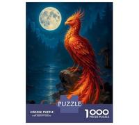 Puzzle 1000 Pièces Phoenix Under The Moonlight Puzzle pour Adolescents Améliore La Mémoire Entraîne Ton Cerveau Et Tes Mains Jouet Addictif pour Cultiver La Patience 38x26cm/1000pcs