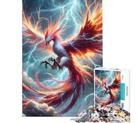 Puzzle 1000 pièces Phoenix Vintage pour Adolescents Jeu intellectuel et éducatif idéal pour Les activités familiales Cadeau d'anniversaire (38x52cm)