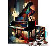 Puzzle 1000 pièces Piano Sonate sereine Jeu de réflexion Stimulant l'intelligence Jouet addictif Cadeau d'anniversaire Défi Difficile (Dimensions 38x52cm)