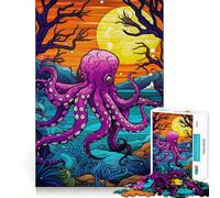 Puzzle 1000 pièces Pieuvre Océan Coloré pour Adolescents Jeu de logique et de développement Personnel Découpe précise (50x75cm)