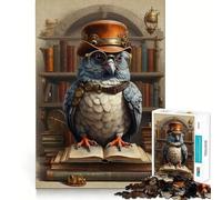 Puzzle 1000 pièces Pigeon Steampunk Intelligent pour Adolescents, Jeu de logique et de Loisirs, Bords Fins, Cadeau Original 50x75cm