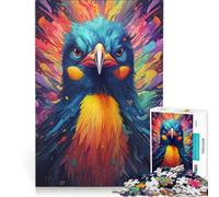 Puzzle 1000 pièces Pingouin Coloré pour Adolescents Jouet à Refaire Soi-même Décoration Intérieure Idéal en Cadeau pour Toute la Famille 38x52cm
