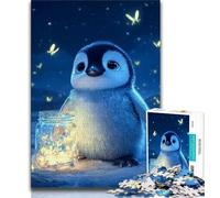 Puzzle 1000 pièces Pingouin Mignon pour Adultes et Adolescents Cadeau Amusant pour Les Vacances et Le soulagement du Stress 26x38cm