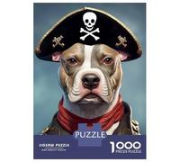 Puzzle 1000 Pièces Pirate Pit Bull Puzzles pour Adolescents - Anti-Stress - Défi Éducatif - Cadeau d'anniversaire Unique 70x50cm/1000pcs