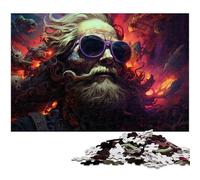 Puzzle 1000 pièces Pirates psychédéliques colorés pour Adultes Jeu éducatif défi Cadeau du Père Noël Secret 1000 pièces (75 x 50 cm)