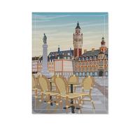 Puzzle 1000 Pièces，Place de France à Lille，Puzzle 1000 Pieces Jeu De Famille Amusant pour Enfants Adultes（50x70cm）-BN71