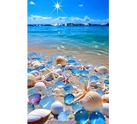 Puzzle 1000 pièces,Plage Coquillages Pierres Puzzl pour Adultes, Puzzles pour Adultes Jeu éducatif Défi Jouet, Jeu d'adresse pour Toute la Famille, Puzzle pour Adulte Enfants