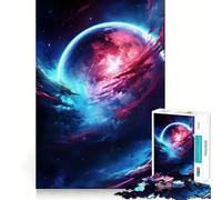 Puzzle 1000 pièces Planète Bleue Bords Fins,Jeu de Loisirs créatifs,Cadeau de décoration d'anniversaire (38x52cm)