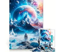 Puzzle 1000 pièces Planète Bleue Bords Fins,Jeu de Loisirs créatifs,Décoration d'anniversaire (50x75cm)
