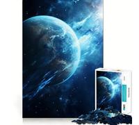 Puzzle 1000 pièces Planète Bleue,Jeu d'assemblage précis,Jeu de logique,Divertissement pour Passer Le Temps,Cadeau d'anniversaire Amusant (50x75cm)