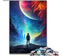 Puzzle 1000 pièces Planète colorée en Bois, décoration idéale pour la Maison ou Le Bureau, Cadeau de Noël idéal 50x75cm, décoration Artistique à Faire soi-même, Cadeau d'anniversaire idéal