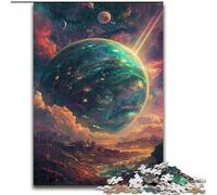 Puzzle 1000 pièces Planète colorée en Bois, idéal pour la décoration de la Maison et du Bureau, pour Un Anniversaire 50x75cm pour Homme et Femme.