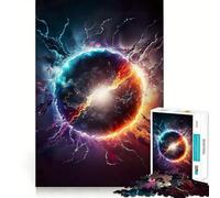 Puzzle 1000 pièces Planète en Explosion pour Adultes Jeu de mémoire et de Stimulation cérébrale,Assemblage précis sans espaces,activité apaisante pour Une Pause mentale (38x26cm)