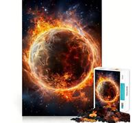 Puzzle 1000 pièces Planète en feu pour Adolescents renforce la mémoire, apaise et détend Finition de qualité (38x52cm)