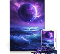 Puzzle 1000 pièces Planète et Océan Violet pour Adolescents, Jeu intellectuel, Divertissement d'intérieur, découpe de qualité, Cadeau créatif (38x26cm)