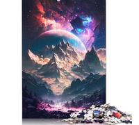 Puzzle 1000 pièces Planète Montagne Évasion Puzzle Adultes Difficulté Puzzles Puzzle Jeux Éducatifs Jouet Décoration Familiale (38x26cm)