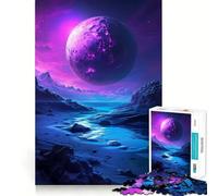 Puzzle 1000 pièces Planète mystérieuse Violette pour Adultes pour stimuler la mémoire et se détendre mentalement Découpe de qualité supérieure Surprise chaleureuse (38x52cm)