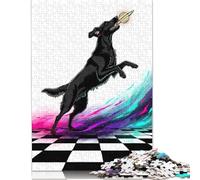 Puzzle 1000 pièces « Planète Qui Attrape Un Chien » pour Adolescents Adultes, Puzzle en Bois, Puzzle Durable pour Adultes, 1000 pièces (75 x 50 cm)