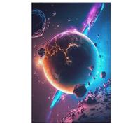 Puzzle 1000 Pièces - planète Starry Sky - Puzzles en Bois pour Adultes Et Enfants - Décoration D'Intérieur （78×53cm）